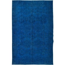 200 x 310  cm  El Dokuması Halı, Mavi Modern Halı, El Yapımı Yünlü Halı