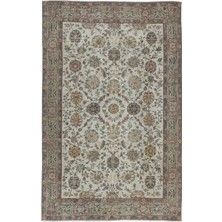 200 x 310  cm  Kır Evleri, Rustik ve Geleneksel Iç Mekanlar Için Eski El Yapımı Çiçek Desenli Halı