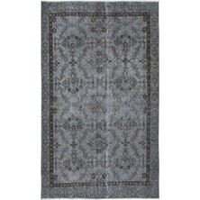 110 x 182  cm  Modern El Yapımı Halı, Gri Çocuk Odası Halı, Gri Ev Dekoru