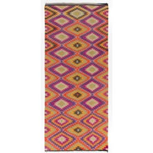 164 x 363  cm  Dekoratif Eski El Yapımı Kilim, Düz Dokuma Kilim