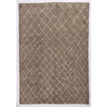 210 x 310  cm  El Düğümlü Koyu Tonlarda  Natürel Yünden Yapılmış Tülü Halı, El Yapımı Alan Halısı