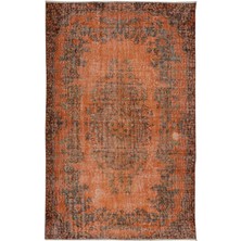 145 x 218  cm  Turuncu Ofis Halısı, El Yapımı Halı, El Düğümlü Halı