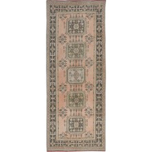 136 x 336  cm  Koridor Dekoru Için El Düğümlü Yolluk Halısı, Eski Anadolu Koridor Halısı