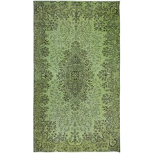 160 x 270  cm  Geleneksel El Dokuması Yeşil Halı, Anadolu'dan Yünlü Halı, Modern Alan Halısı