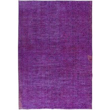 205 x 306  cm  El Yapımı Mor Halı, El Dokuması Eski Halı, Modern Türk Halısı