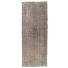 ( 147 x 377  cm  ) Gri El Dokuması Yolluk Halı, Anadolu Halısı, Gri Yolluk