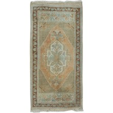 50 x 97  cm  El Yapımı Güneşte Soldurulmuş Halı, Türk Paspas, Eski Banyo Paspas, Mutfak Atma Halı