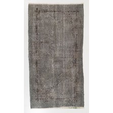 (99 x 186  cm ) Gri Renkli Anadolu Halısı, El Dokuması Halı
