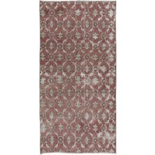 100 x 200  cm , Eski El Yapımı Türk Işi Halı, Modern El Dokuma Kırmızı Halı