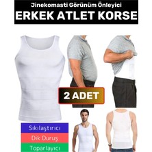 Özel Üretim Jinekomasti Dik Duruş  Göbek  Elastik Erkek Atlet Korse 2 Adet
