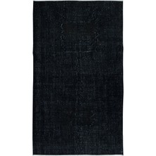 164 x 272  cm  Düz Siyah El Dokuması Halı, Mutfak ve Yemek Odası Için Modern Halı