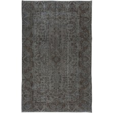 173 x 265  cm  Modern El Yapımı Gri Renkli Türk Halısı,  El Dokuması Alan Halısı