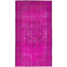 162 x 281  cm , El Dokuması Halı, Pembe Modern Halı, El Yapımı Yünlü Halı