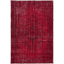 188 x 280  cm , Geleneksel El Dokuması Kırmızı Halı, Anadolu'dan Yünlü Halı, Modern Alan Halısı