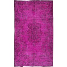 176 x 291  cm , El Düğümlü Pembe Halı, Modern El Dokuması Yün ve Pamuktan Yapılmış Alan Halısı