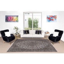 198 x 300  cm  El Dokuması Gri Halı. Mutfak, Oturma Odası, Çocuk Odası, Yatak Odası ve Ofis Için Halı