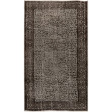 (178 x 289  cm ) Gri Renkli  El Dokuması Anadolu Halısı, Çiçek Desenli Halı