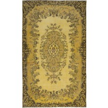 199 x 323  cm  El Dokuma Sarı Yenilenmiş Yünlü Halı