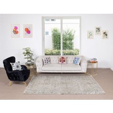 157 x 250  cm  El Dokuması Yeniden Boyanmış Eski Türk Halısı, Modern Gri El Yapımı Yünlü Halı