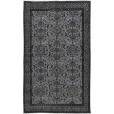120 x 200  cm  Gri Tonlarda El Dokuması Halı, Modern El Düğümlü Halı, Eski Türk Halısı