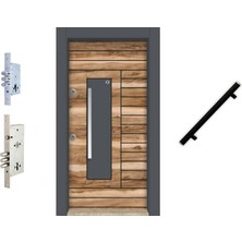 Laminoks Seri Çift Renk Çelik Kapı BY-1608 Sağ Açılım