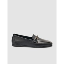 Cabani %100 Hakiki Deri Siyah Kadın Loafer