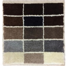 60 x 60  cm  Doğal Boyasız "tülü" Örnek Halı ve Örnek Iplikler,  Yün