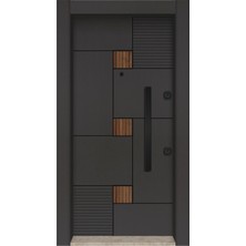 Laminoks Seri Çift Renk Çelik Kapı BY-1612 Sol Açılım