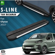 S-Dizayn Fiat Ulysse Uzun Şase S-Line Aluminyum Yan Basamak 243 Cm 2022 Üzeri A+ Kalite