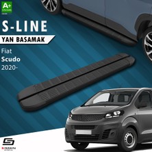 S-Dizayn Fiat Scudo 3 Uzun Şase S-Line Siyah Yan Basamak 243 Cm 2020 Üzeri A+ Kalite
