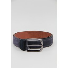 Granit 074 Erkek Deri Kemer - Mavi