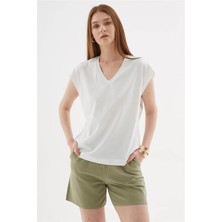 Fashion Friends Baskılı Beyaz Kadın Bluz 25Y0123K1