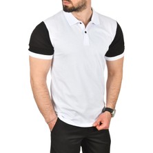 Deepsea Dar Kesim Pamuklu Polo Yaka Tişört Slim Fit Nefes Alan Kıvrılmaz Polo Yaka Tişört 2503022