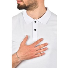 Deepsea Dar Kesim Pamuklu Polo Yaka Tişört Slim Fit Nefes Alan Kıvrılmaz Polo Yaka Tişört 2503022