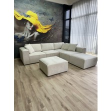 Angelo 6 Modül Fitilli Kadife Sırt Minderli