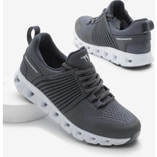 Tonny Black  Lacivert Tasarım Termo Taban Şeritli Nefes Alabilen Kumaş Bağcıklı Spor Ayakkabı