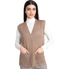 Mutlu City Kadın Orta Yaş ve Üzeri Merserize Cepli Düğmeli Rolax Anne Yelek 745