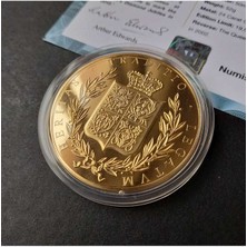 Escoines Koleksiyon 39963681B3058D8827 Numis Proof 2016 Kraliçe Elizabeth 24AYAR Altınkaplama Sertifikalı 52GRAM A-35184