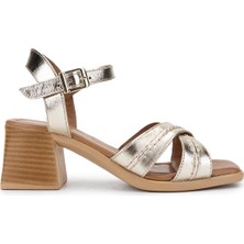 Tamer Tanca Kadın  Deri Antrasit Topuklu Sandalet 838 483 Bn Sndlt Y25 Antrasıt