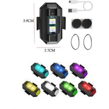 Carub Uçak Çakar Mini Rgb LED Lamba Kablosuz Şarjlı Usb'li