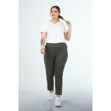 Myline Beli Lastikli Kuş Gözü Detaylı Pantolon