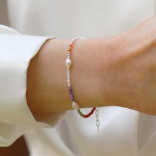 Doğaltaş Incili Gümüş Bileklik