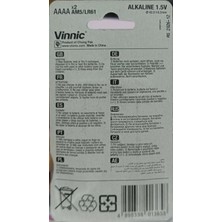 Alkalin Aaaa 2'li Pil 1.5V Tablet Çizim Kalem Pili
