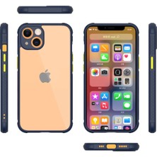 Newface  Apple iPhone 13 Mini Kılıf Miami Şeffaf Silikon - Lacivert Gnzrz