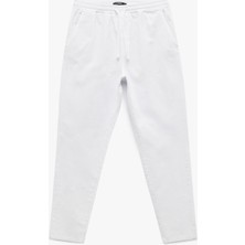 Koton Beli Bağcıklı Pamuklu Cep Detaylı Kanvas Chino Pantolon
