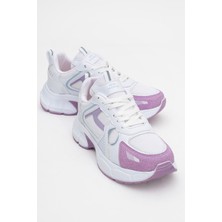 Bağcıklı Anorak Kadın Spor Ayakkabı Beyaz Lila