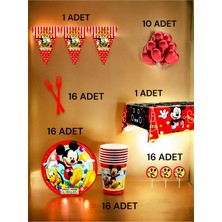 16 Kişilik Mickey Mouse Temalı L Paket - Doğum Günü Parti ve Eğlenceli Etkinlikler