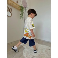 Starry Couture Erkek Çocuk Tom ve Jerry Baskılı Şortlu Yazlık Takım