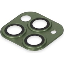 Newface Apple iPhone 11 Pro Max Pers Alüminyum Kamera Lens - Yeşil Gnzrz