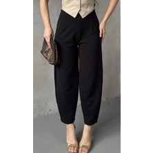 Beli Lastikli Şalvar Model Krep Rahat Kesim Pamuklu Lilkralı Kumaş